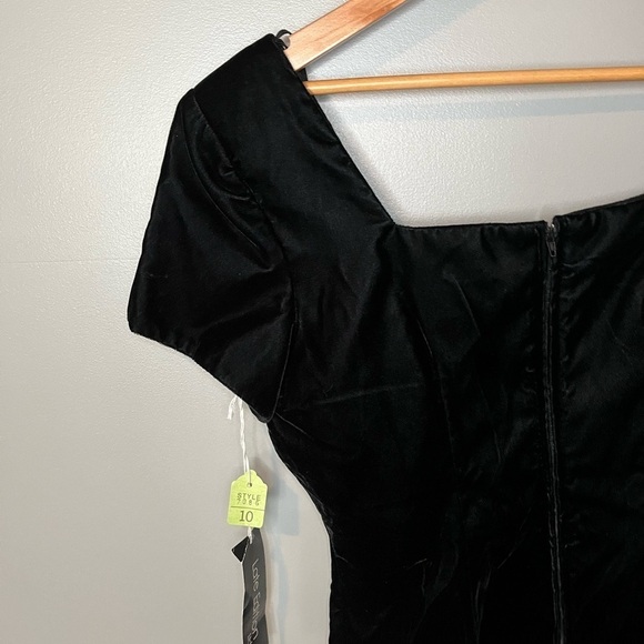 NWT Late Edition x Vintage 1980s-1970s Union Made Black Velvet Mini Dress - Picture 8 of 16